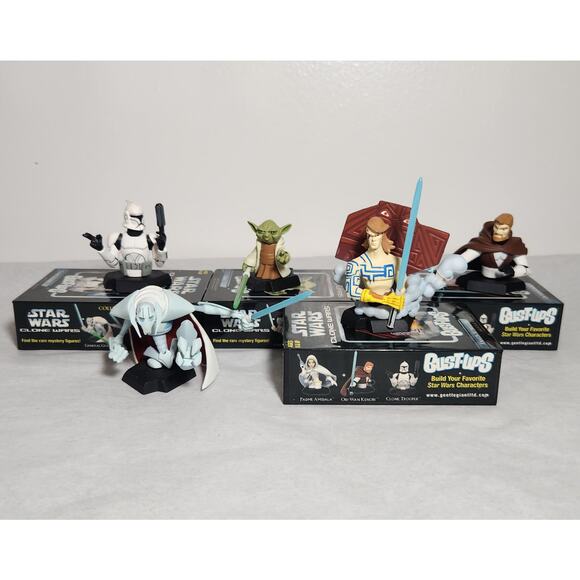 Star Wars Clone Wars 2"-3" Gentle Giant Bust Ups Lot Of 5 Pre-owned - Picture 1 of 7